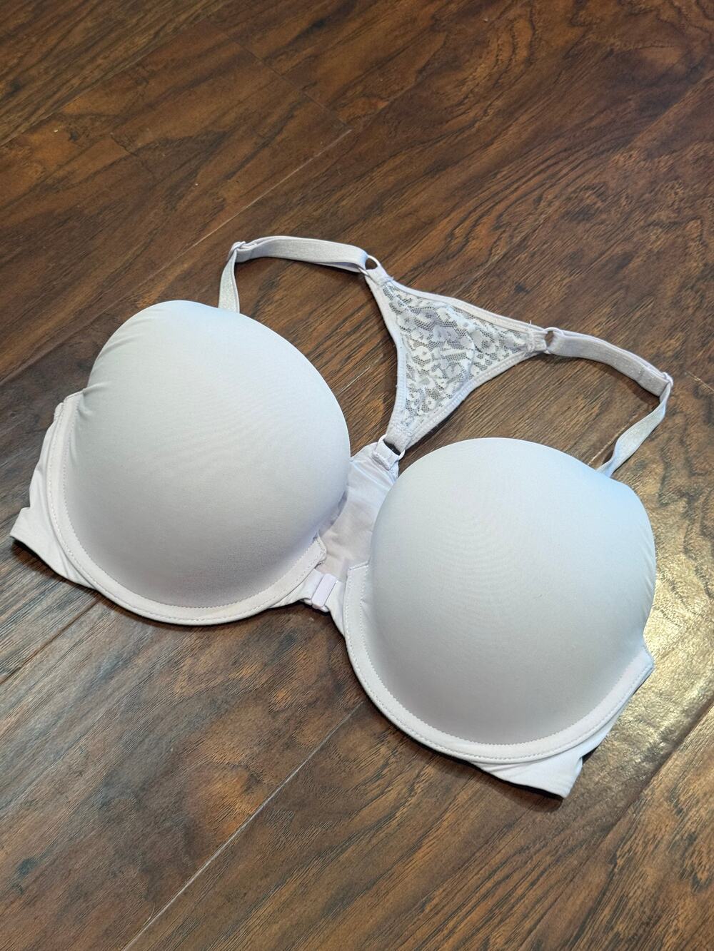 Victoria Secret Front Close Lilac T-Shirt Push Up Full Coverage Bra Racerback 34